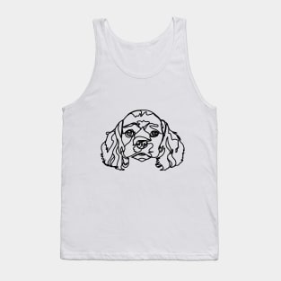 Cocker Spaniel Outline Design Tank Top